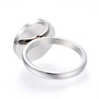 304 Stainless Steel Finger Rings Flat Round Gold Silver Z694
