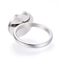 304 Stainless Steel Finger Rings Flat Round Gold Silver Z694