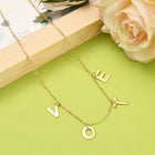 Stainless Steel Pendant Necklace Lobster Letter Elections Vote Silver 18" Z537