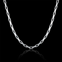 Sterling Silver Plated Necklace Chain 18-24 Inches 2MM Lobster Clasp B361