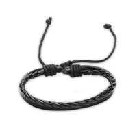 Leather Bracelet Adjustable Size 9MM Lace up  L471