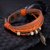 Leather Bracelet Butterfly 8 Inches 15MM Push button  L441