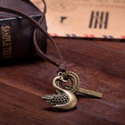 Genuine Leather Necklace Unisex Pendant Swang Adjustable Size Slide Clasp B470