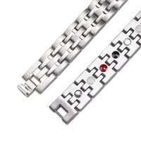 Stainless Steel Panther Chain Watch Bracelet Watch Clasp Silver Color 9" A140