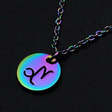 Stainless Steel Pendant Necklace Lobster Zodiac Sign Aries Adjustable 1.5mm P69