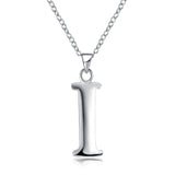 Sterling Silver Plated Necklace Women Pendant Initial Letter Alphabet B375