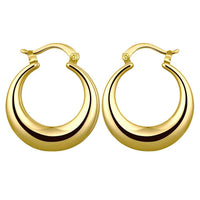 Rose Gold Latch Back Hoop Bali Earrings L125