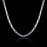 Sterling Silver Plated Necklace Chain 18-24 Inches 2MM Lobster Clasp B361