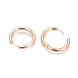 Stainless Steel Hoop Earrings Rose Gold Purple Black Huggie 1" Pin 1mm  P623