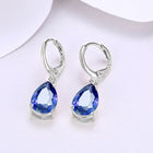 Yellow Gold Platinum Plated Earrings Drop Dangle Zirconia L585