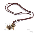 Genuine Leather Necklace Pendant  Adjustable Size Slide Clasp B469