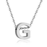 Stainless Steel Women's Unisex 18 Inch Necklace Pendant Letter Lobster Clasp S3