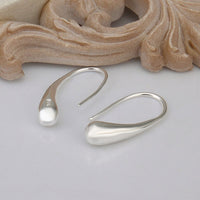 Sterling Silver P Threader Drop Dangle Hook Earrings L18