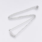 Stainless Steel Pendant Necklaces Leaf Silver Gold 17.1" P383