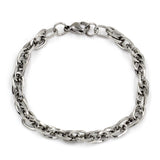 Stainless Steel Women's Unisex Bracelet Bangle 7.8 Inch Lobster Clasp Y8