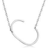 Stainless Steel Women's Unisex 18 Inch Necklace Pendant Letter Lobster Clasp S1