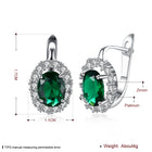Platinum Plated Earrings  Hoop Huggies AAA Zirconia Latch Back Clasp L583