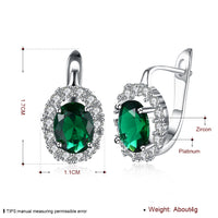 Platinum Plated Earrings  Hoop Huggies AAA Zirconia Latch Back Clasp L583