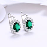 Platinum Plated Earrings  Hoop Huggies AAA Zirconia Latch Back Clasp L583