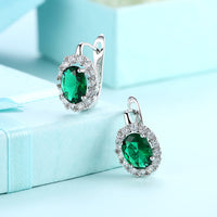 Platinum Plated Earrings  Hoop Huggies AAA Zirconia Latch Back Clasp L583