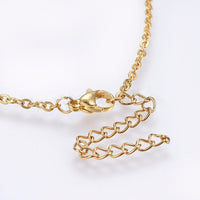 Stainless Steel Set Pendant Necklace Earring Bracelet Butterfly Gold 16.54" P737