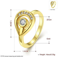 Rose Gold Platinum Plated Fashion Ring AAA Zirconia Women B256