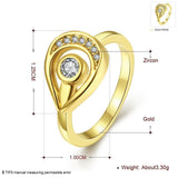 Rose Gold Platinum Plated Fashion Ring AAA Zirconia Women B256