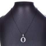 Stainless Steel Leather Necklace Pendant Lover Letter Initial Alphabet