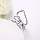 Rose Gold Platinum  Plated Fashion Ring AAA Zirconia Women knuckle B312
