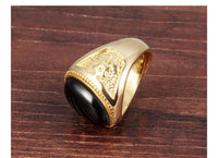 Gold Plated Rings Band Women's Unisex Resizable Adjustable Size G289