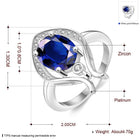 Rose Gold Platinum  Plated Fashion Ring Red AAA Zirconia Women B255