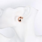 Rose Gold Plated Earrings Stud Push Back .84" L267