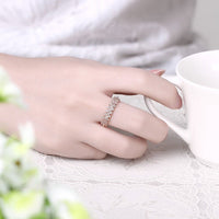 Rose Gold Plated Fashion Ring  AAA Zirconia For Women  B235