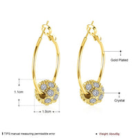 Rose Gold Platinum Plated  Earrings Drop Dangle AAA Zirconia French Clip.4" L242