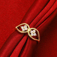 Rose Gold Platinum Plated Fashion Ring AAA Zirconia Women B254