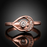 Rose Gold Platinum Plated Fashion Ring AAA Zirconia Women B256