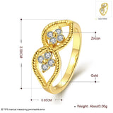 Rose Gold Platinum Plated Fashion Ring AAA Zirconia Women B254