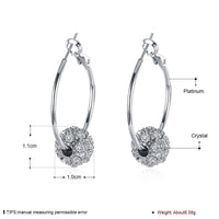 Rose Gold Platinum Plated  Earrings Drop Dangle AAA Zirconia French Clip.4" L242
