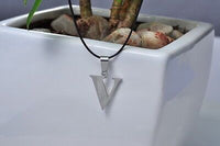 Stainless Steel Leather Necklace Pendant Lover Letter Initial Alphabet