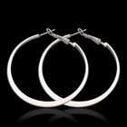 Hoop White Yellow Rose Gold Plated French Back Hoop Earrings L134