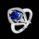 Rose Gold Platinum  Plated Fashion Ring Red AAA Zirconia Women B255
