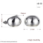 Rose Gold Plated Earrings Stud Push Back .84" L267