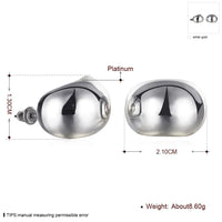 Rose Gold Plated Earrings Stud Push Back .84" L267