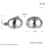 Rose Gold Plated Earrings Stud Push Back .84" L267