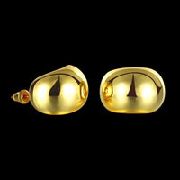 Rose Gold Plated Earrings Stud Push Back .84" L267
