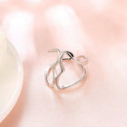 Rose Gold Platinum Plated Fashion Ring Women Open Double Line B171