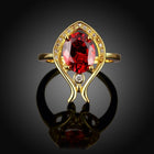 Rose Gold Platinum  Plated Fashion Ring Red AAA Zirconia Women B255