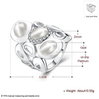 Rose Gold Platinum Plated Cocktail Ring AAA Zirconia Women B296