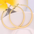 Hoop White Yellow Rose Gold Plated French Back Hoop Earrings L134