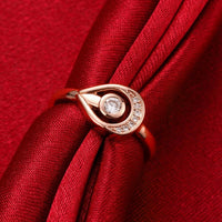 Rose Gold Platinum Plated Fashion Ring AAA Zirconia Women B256